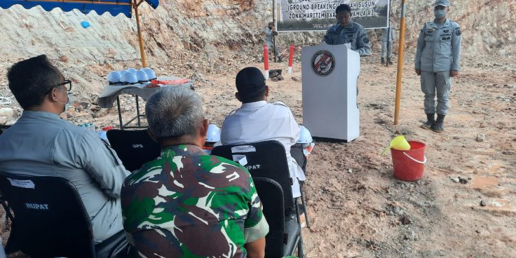 Peletakan Batu Pertama (Ground Breaking) Rumah Susun Zona Maritim Barat Bakamla RI di Kecamatan Bulang
