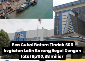 Bea Cukai Batam Tindak 606 kegiatan Lalin Barang Ilegal Dengan Total Rp110,88 miliar 