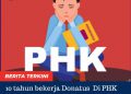 10 tahun bekerja Donatus Di PHK Dengan Kompensasi 2 Bulan Gaji