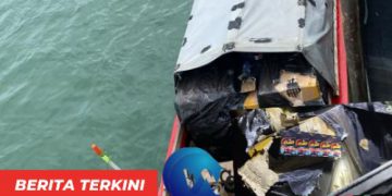564 ribu batang Rokok Ilegal diamankan bea cukai Batam dari jembatan 4