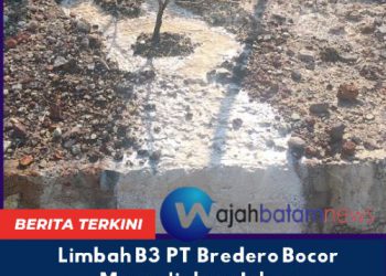 Penampungan Limbah B3 PT Bredero Bocor Mengalir Keselokan