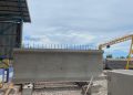 Progres pengerjaan Jembatan Layang  Sei Ladi
