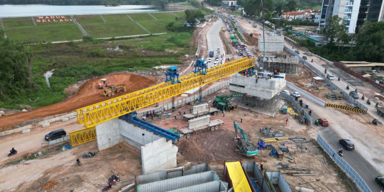 Pengerjaan Flyover Sei Ladi Memasuki Tahap Pemasangan Balok Girder, Target Rampung pada Oktober 2024