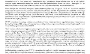 Klarifikasi Pihak Panbil 2 Atas Berita Dugaan Relokasi Paksa