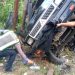 Ekskavator terlepas dari truk di Jonggol Bogor, tabrak 6 kendaraan
