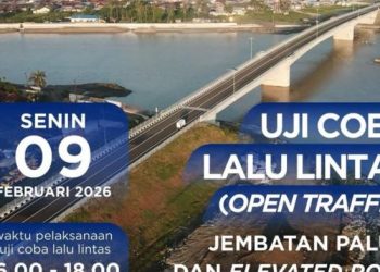 Uji Coba Jembatan Palu IV & Elevated Road Sulteng: Senin, 9 Februari 2026